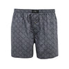 Grey Paisley Men´s Woven Cotton Boxer Shorts - Hommard