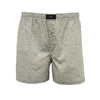 Beige Flower Men´s Woven Cotton Boxer Shorts - Hommard