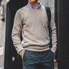 Camel Men´s Cashmere Crew Neck Sweater - Hommard