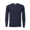 Navy Blue Men´s Cashmere Crew Neck Sweater - Hommard