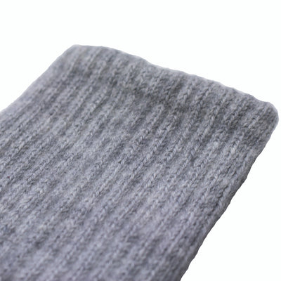 Cashmere Ribbed Socks Silver Grey rib detail