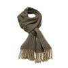 Brown Camel Cashmere Herringbone Scarf - Hommard