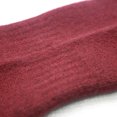 Cashmere Ribbed Socks Bordeaux mid rib detail