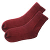 Cashmere Ribbed Socks Bordeaux pair