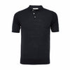 Men´s Silk Polo Shirt 3 Buttons black - Hommard